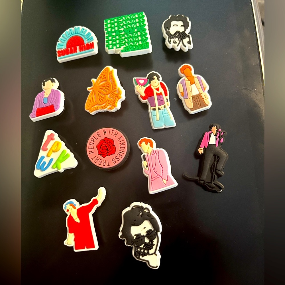 Colorful Harry Styles Pop Culture Croc Crocs Jibbitz Charms 13 One Direction 1D